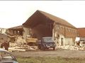 Der Abriss des Jugendheims im Jahre 1974. Rechts ist das Alte Feuerwehrhaus zu erkennen.