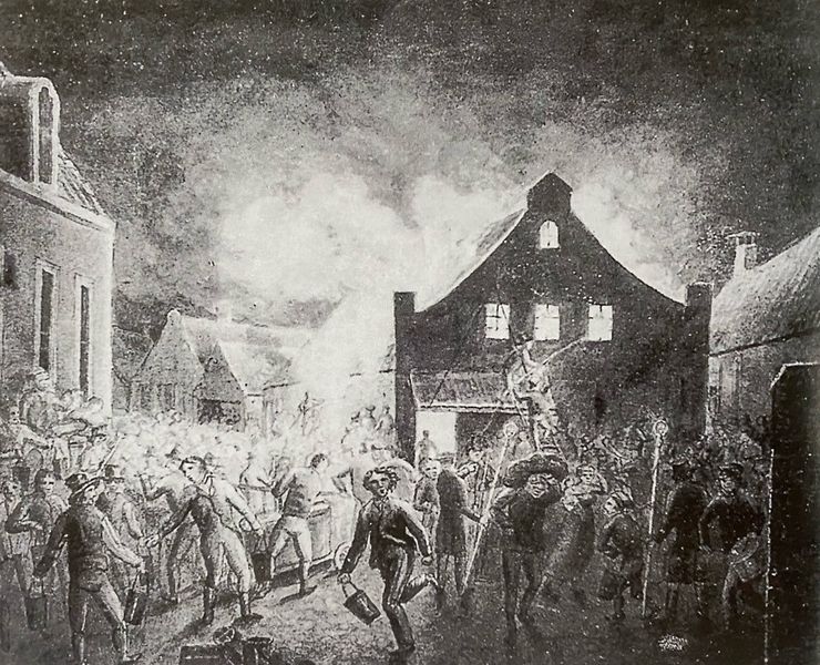 Datei:Neuer Weg Ecke Dammstraße Brand Gemälde van Lengen 1820.jpg