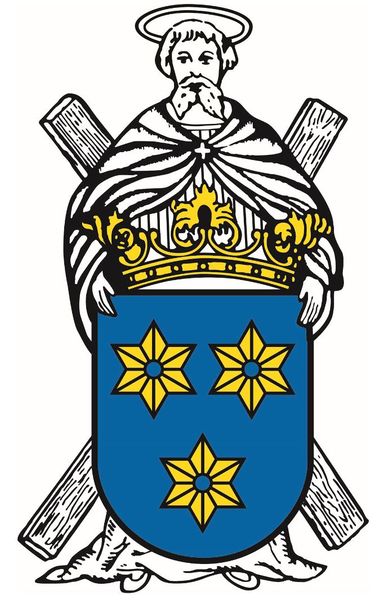 Datei:Stadt Norden Wappen Stadtwappen Heiliger Andreas 01.JPG
